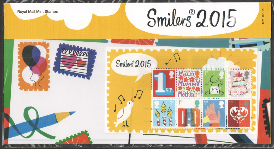 (image for) 2015 Smilers Miniature Sheet Presentation Pack M23